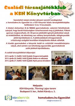 Társasjátékklub a KSH Könyvtárban, 2015. április 27